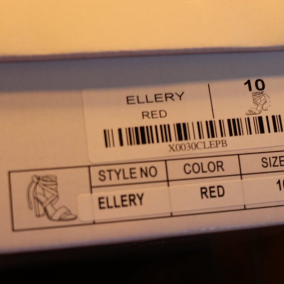 FINAL OFFER! - Carcuume Ellery Red Suede Lace-up Heels - size 10 - Picture 3 of 9